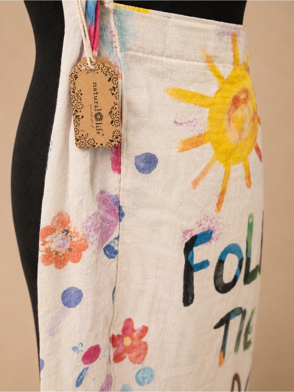 Natural Life Boho 'Follow The Sun' Canvas Sling Bag - Cream Multi NWT - Picture 2 of 3